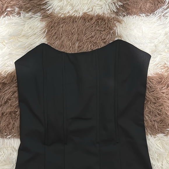 Black Strapless Mini Dress - Picture 2 of 4